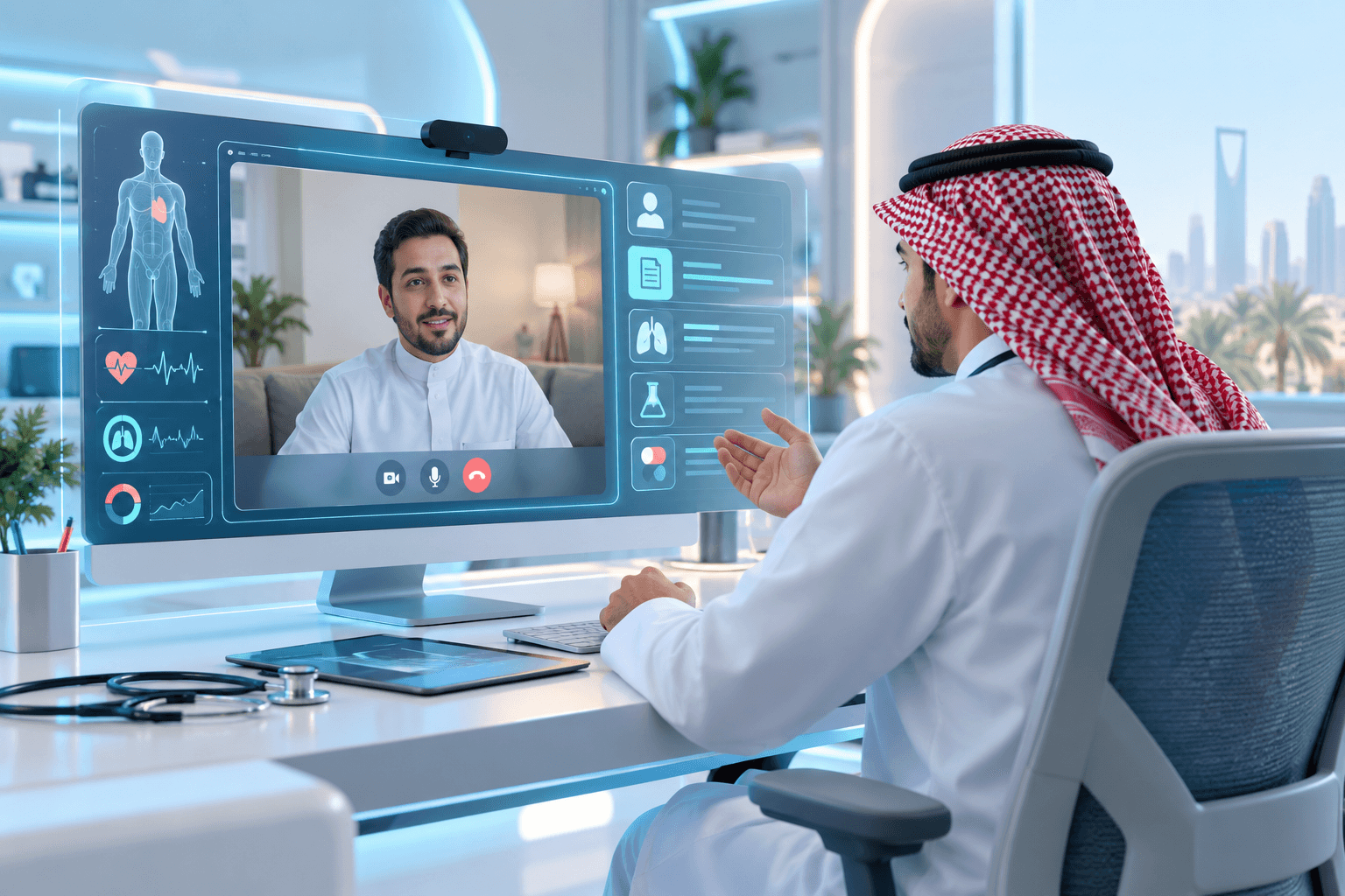 الاستشارة الطبية الافتراضية والذكاء السريري في Medera
