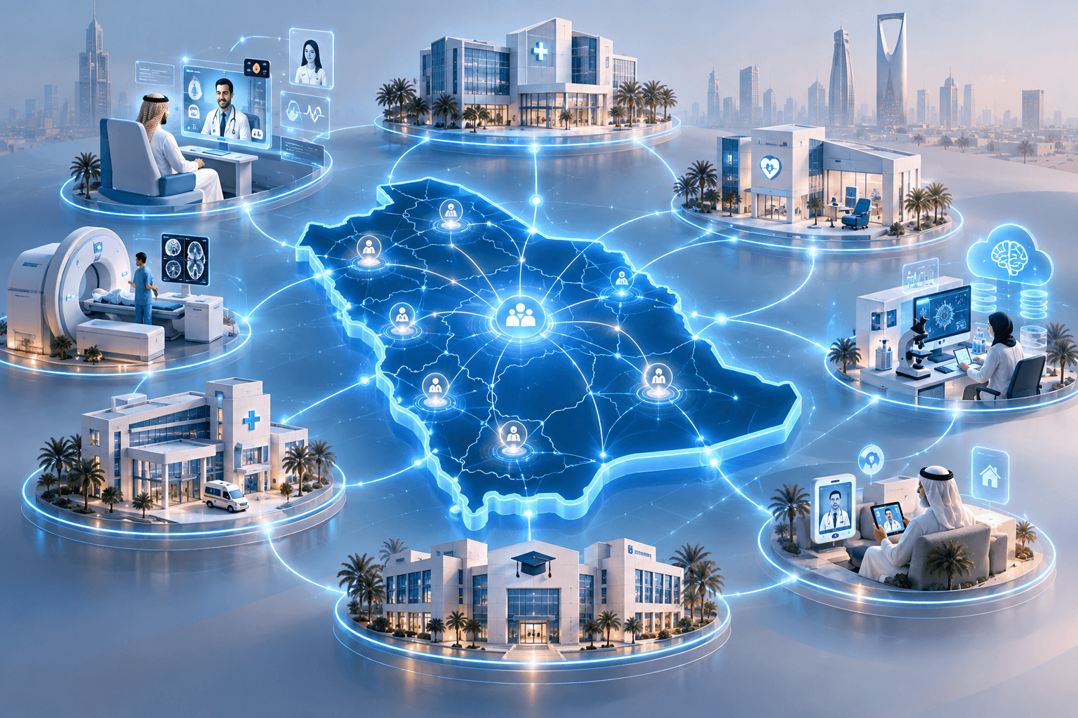 شبكة الرعاية الصحية الافتراضية والمترابطة في السعودية ضمن Medera
