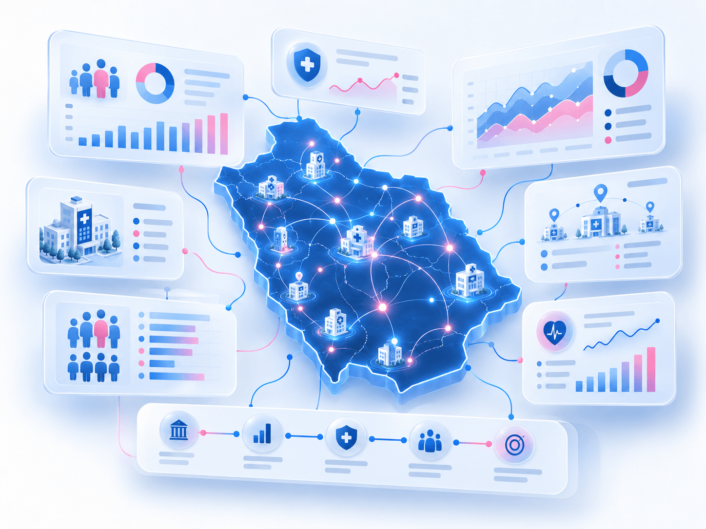 تحليلات الصحة السكانية وشبكة الرعاية الصحية في السعودية ضمن Medera
